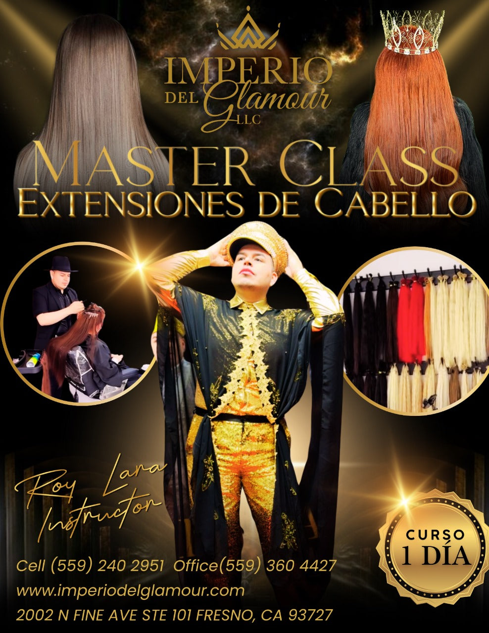 Master Class de Extensiones de Cabello - Curso de 1 Día