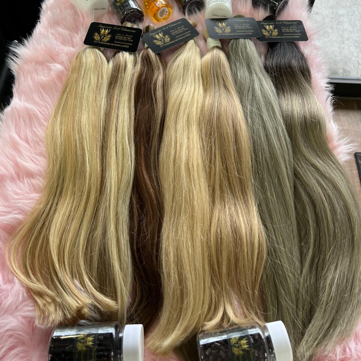 Coleta sin Encapsular Cabello Rubio
