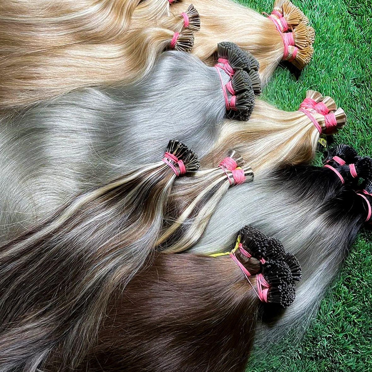 Extensiones I-Tip Cabello con Rayitos
