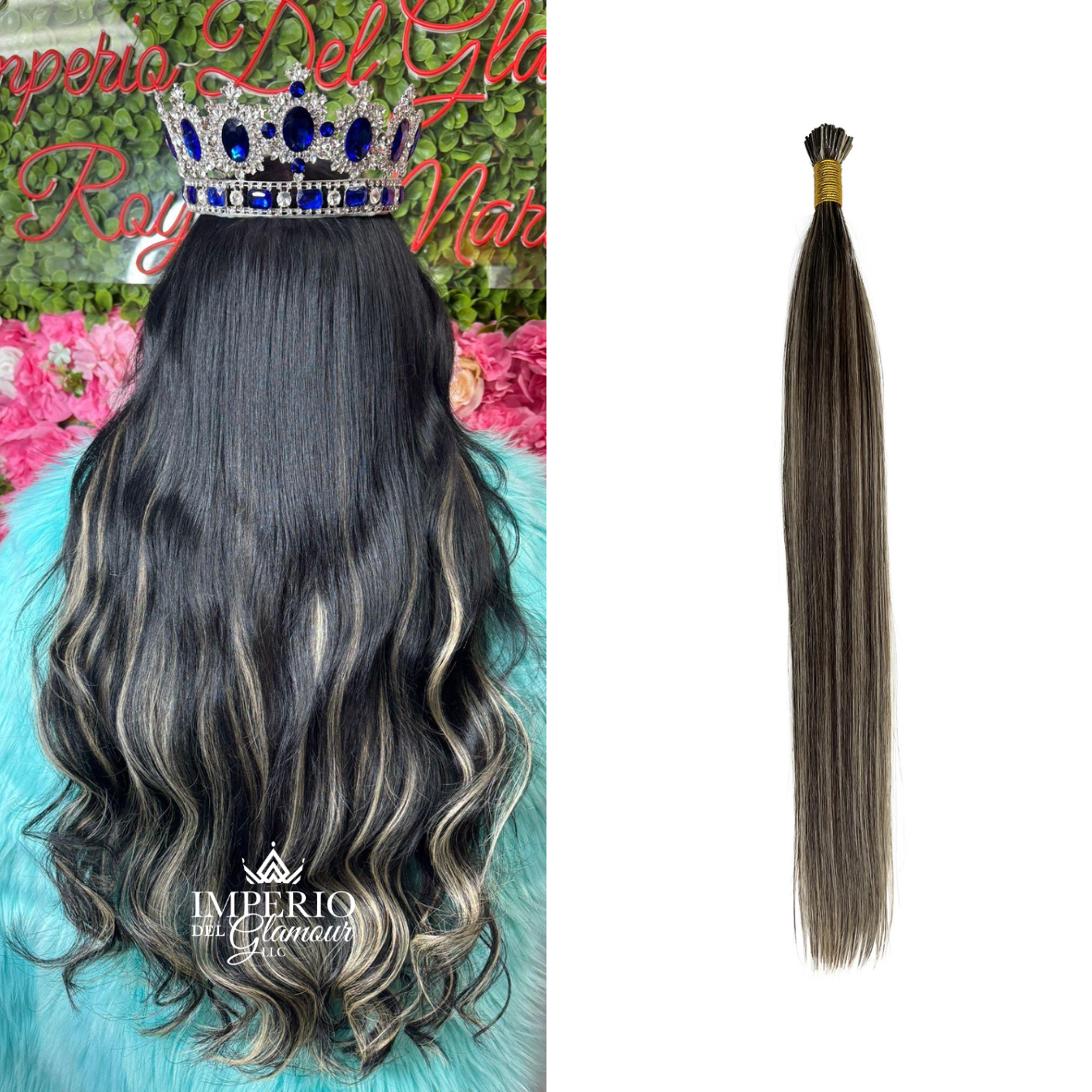 Extensiones I-Tip Cabello con Rayitos