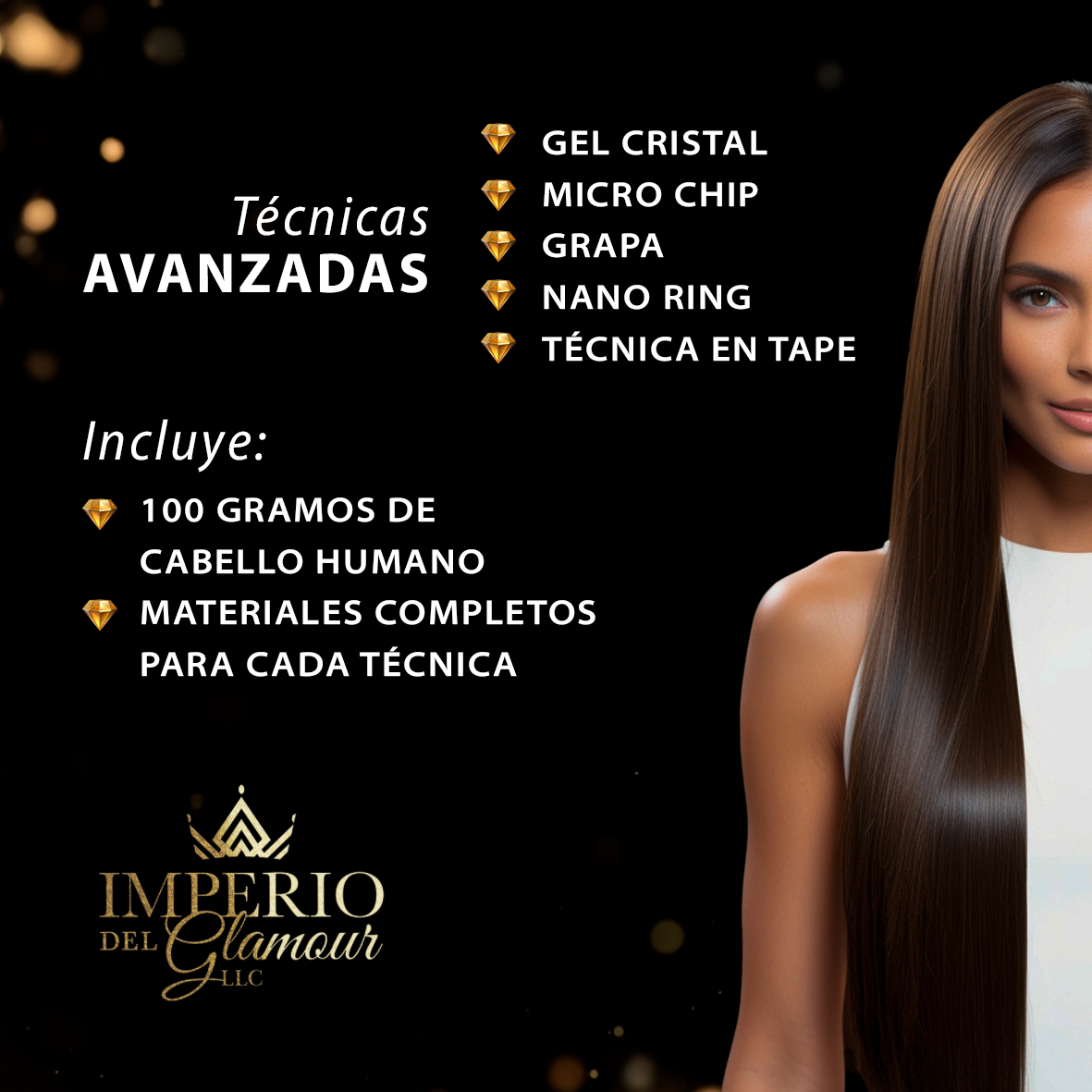 Master Class de Extensiones de Cabello - Curso de 1 Día