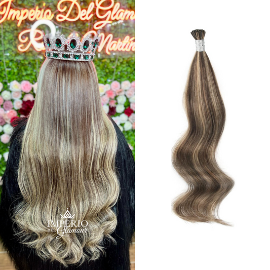 Extensiones I-Tip Efecto Balayage
