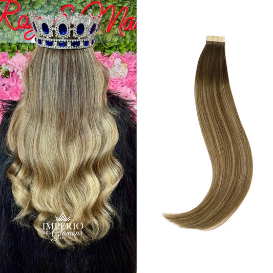 Extensiones Tape-In con Efecto Balayage