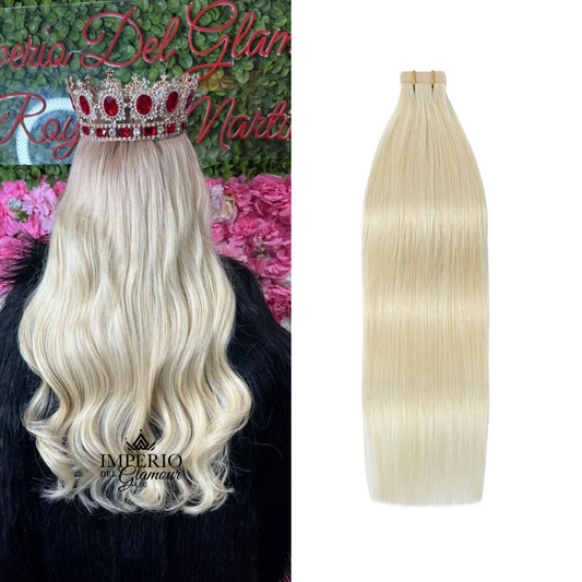 Extensiones Tape-In Cabello Rubio